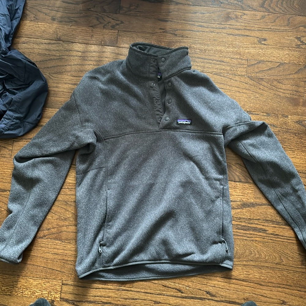 Patagonia Synchilla Quarter Button Grey Size Medium